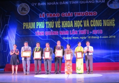 Lễ trao Giải thưởng Phạm Phú Thứ về khoa học và công nghệ lần thứ nhất