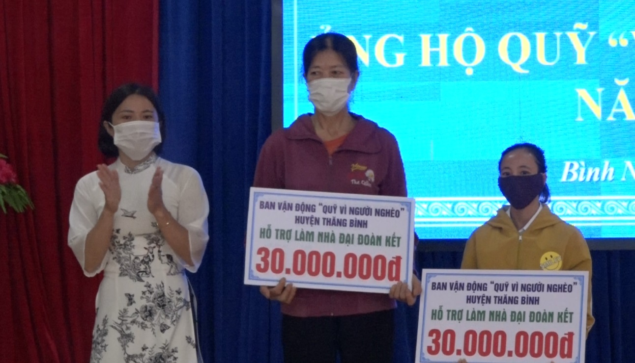 Năm 2022, Quỹ Vì người nghèo huyện Thăng Bình vận động được gần 2,4 tỷ đồng
