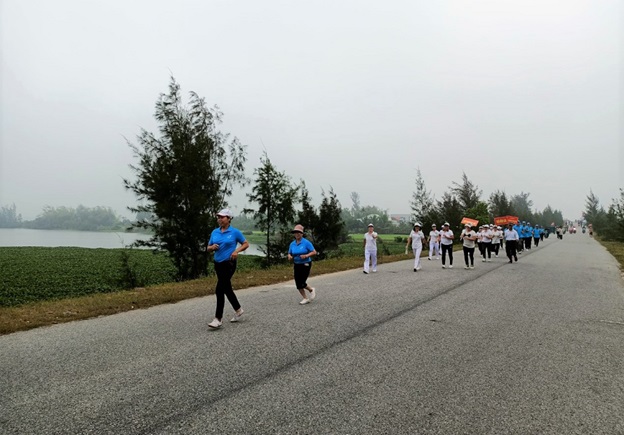 Xã Bình Triều tổ chức Ngày chạy Olympic vì sức khỏe toàn dân